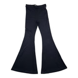 Manila Grace Pantalone Tinta Unita Modello Zampa Nero Per Bambina
