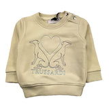 TRUSSARDI felpa chiusa girocollo tinta unita Panna per Neonato TIA25156 PANNA TRUSSARDI 