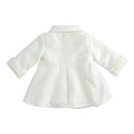 MINI BANDA cappotto tinta unita con pelliccia Bianco per Neonata 5717 BIANCO MINI BANDA 