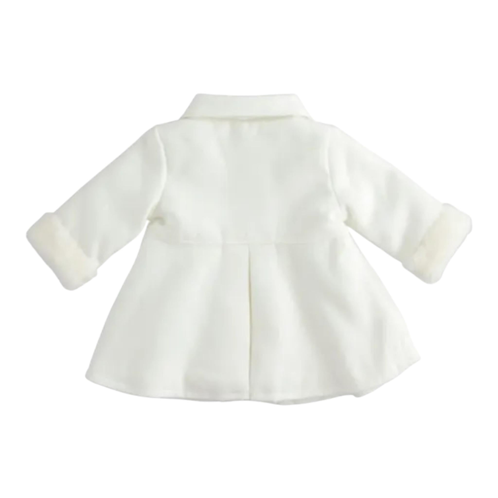MINI BANDA cappotto tinta unita con pelliccia Bianco per Neonata 5717 BIANCO MINI BANDA 