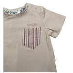 Siviglia T-Shirt Girocollo Tinta Unita con Taschino per Neonato SVNTS17285N BEIGE SIVIGLIA 