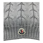 MONCLER sciarpa tinta unita cn logo Grigio per Bambino 3C7002004 GRIGIO MONCLER 