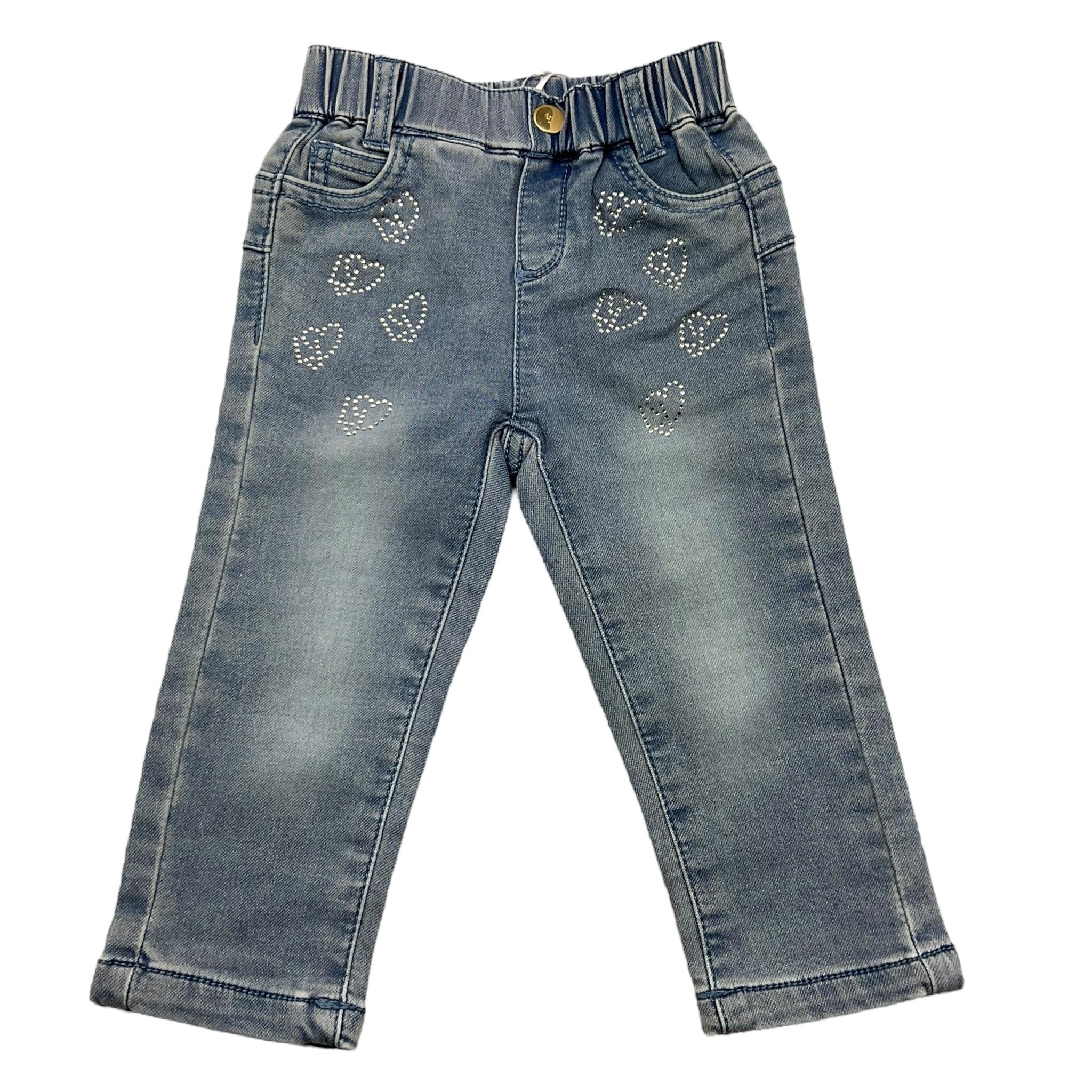 LIU JO jeans tinta unita con elastico in vita Azzurro per Neonata HF4017 AZZURRO LIU JO 