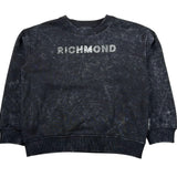 John Richmond Felpa Chiusa Girocollo Tinta Unita con Stampa per Bambino RBP26157FE NERO JOHN RICHMOND 