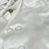 Valentino Minale Completo 5 Pezzi Giacca-Camicia-Gilet-Papillin-Pantalone per Neonato FM31071 BIANCO VALENTINO MINALE 