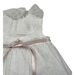 La Stupenderia Abito Giromanica Tinta Unita con Tulle per Neonata CBAB64 BIANCO LA STUPENDERIA 