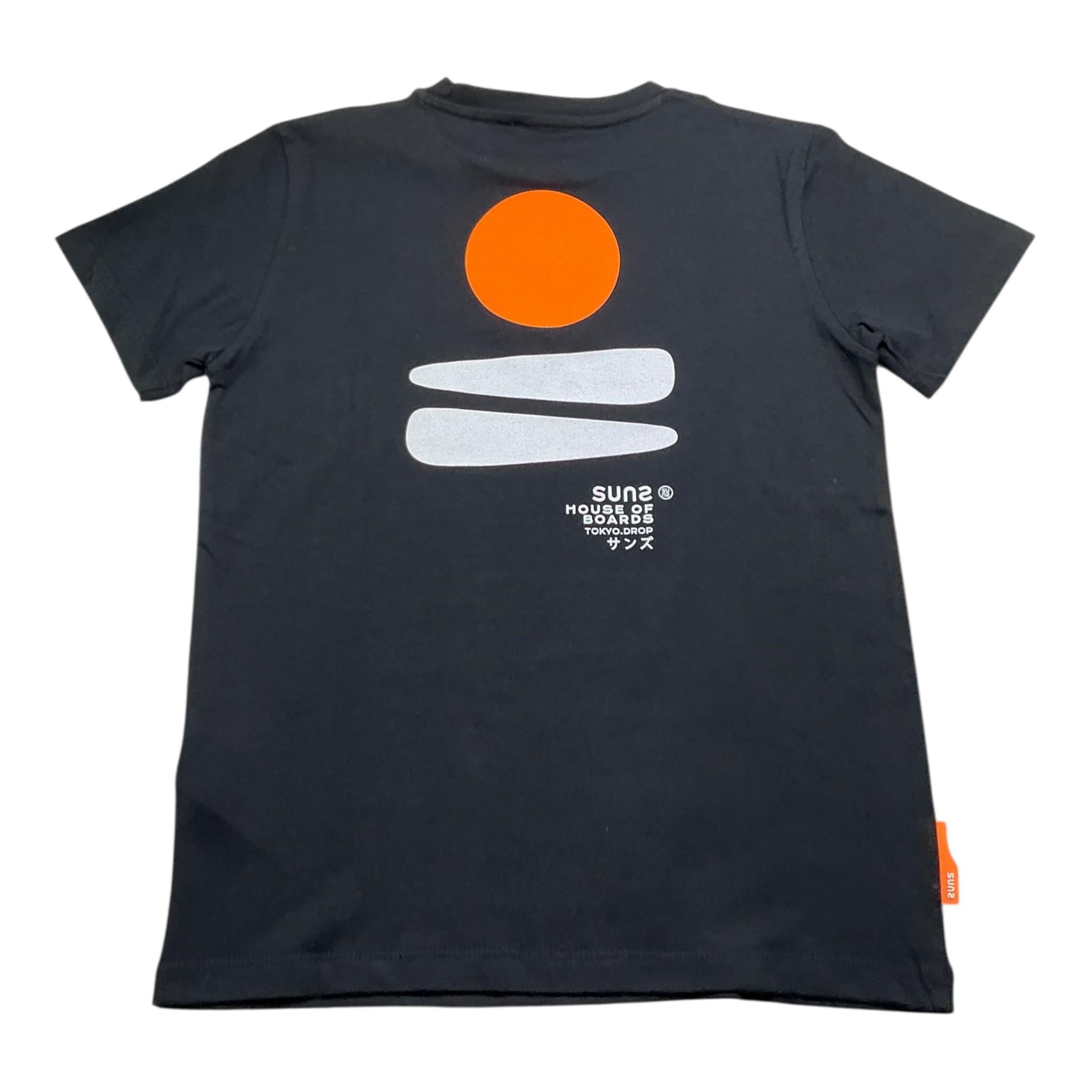 Suns  T-Shirt Girocollo Tinta Unita con Stampa per Bambino TSS5118U NERO SUNS 