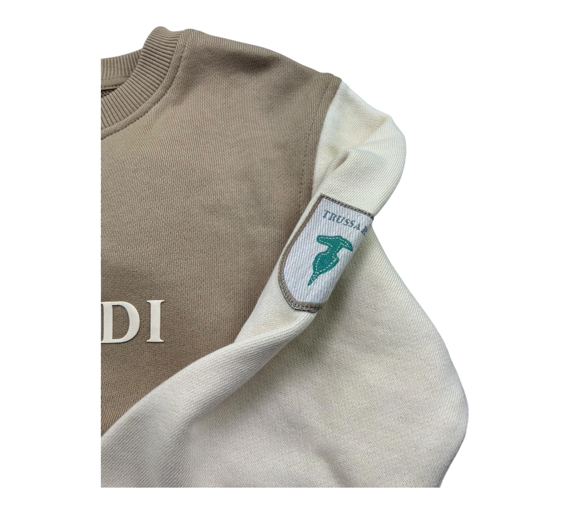 Trussardi Felpa Chiusa Girocollo Tinta Unita per Bambino TBP26158FE BEIGE TRUSSARDI 