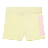 Diesel Short Tinta Unita con Stampa per Neonata K00365 GIALLO DIESEL 