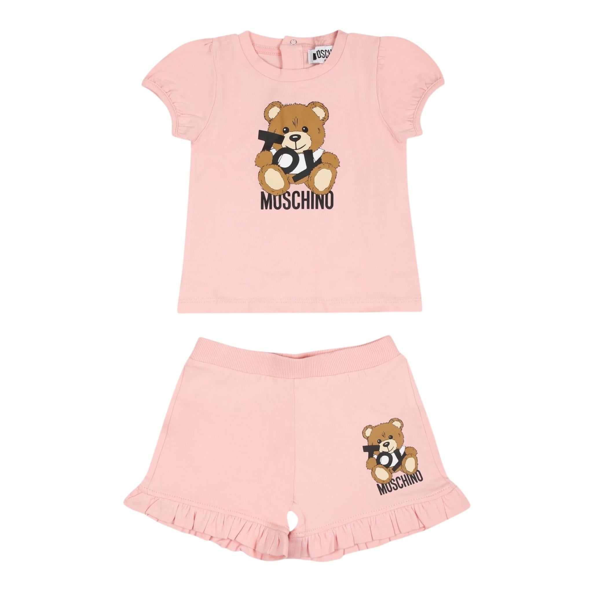 Moschino Completo 2 Pezzi T-Shirt-Short per Neonata MAG01OX ROSA MOSCHINO 