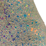 Dou Dou Ciabatta Tinta Unita con Brillantini per Bambina BIRKY386 BIANCO DOU DOU 