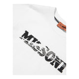Missoni T-Shirt Girocollo Tinta Unita Con Stampa Bianco Per Bambino