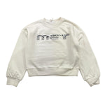 MET felpa girocollo tinta unita con stampa Bianco per Bambina ME583 BIANCO MET 