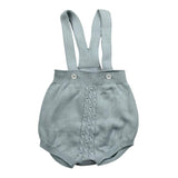 Wedoble Pagliaccetto Tinta Unita con Ricami per Neonato V2503305A AZZURRO WEDOBLE 