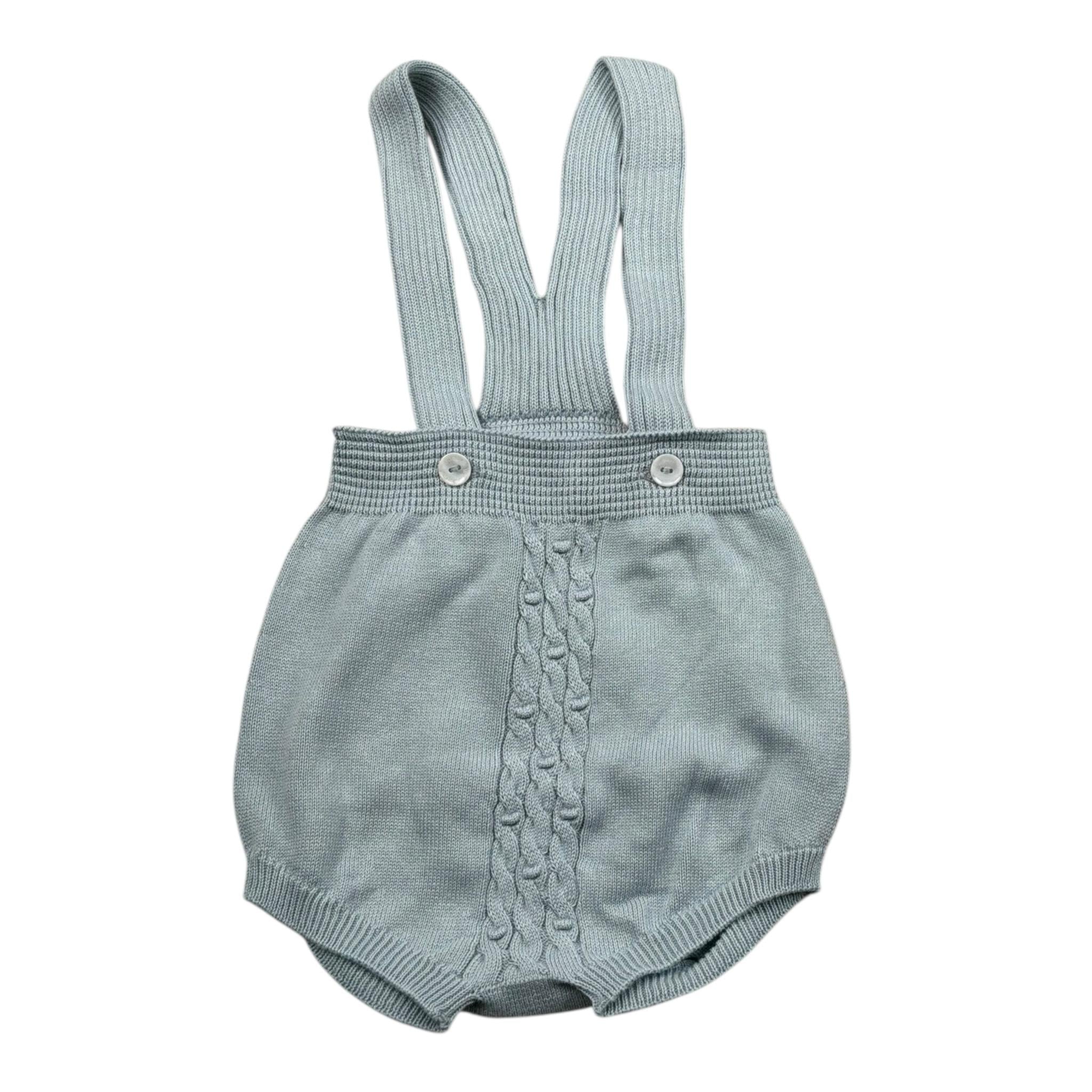 Wedoble Pagliaccetto Tinta Unita con Ricami per Neonato V2503305A AZZURRO WEDOBLE 