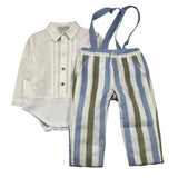 Barcellino Completo 2pz Camicia-Pantalone Bianco per Neonato