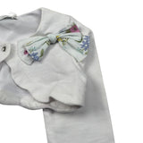 M+E' Coprispalle tinta unita con Fiocco Bianco per Neonata UE1847N BIANCO M+E' 