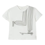 Stella Mccartney T-Shirt Girocollo Tinta Unita con Stampa per Neonato TW8Q81X BIANCO STELLA McCARTNEY 