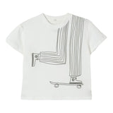 Stella Mccartney T-Shirt Girocollo Tinta Unita con Stampa per Neonato TW8Q81X BIANCO STELLA McCARTNEY 