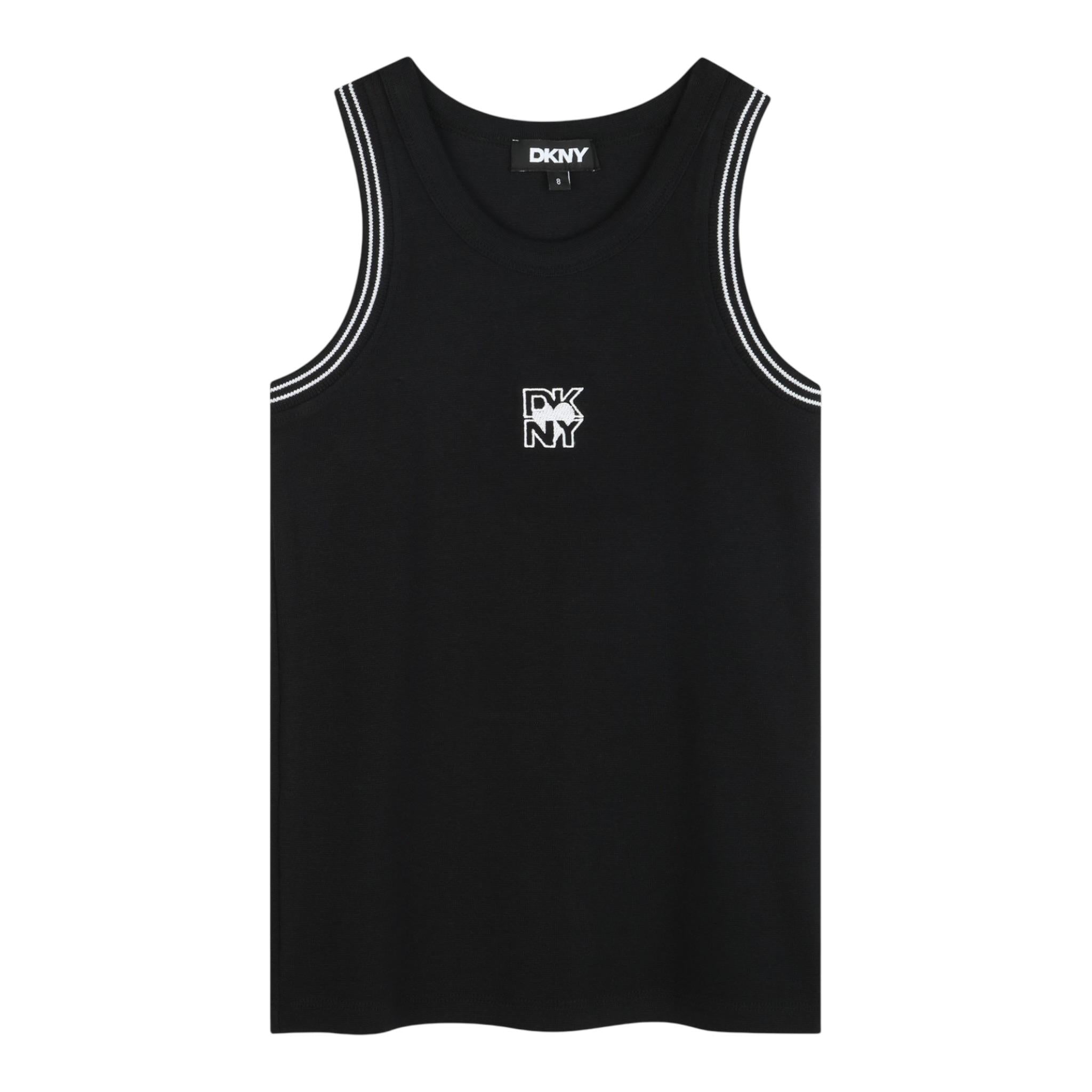 Daniele Alessandrini Canotta Tinta Unita con Logo per Bambina D62263 NERO DANIELE ALESSANDRINI 