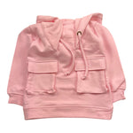 FUN & FUN abito felpa tinta unita con cappuccio Rosa per Neonata FBDR00085N ROSA FUN & FUN 