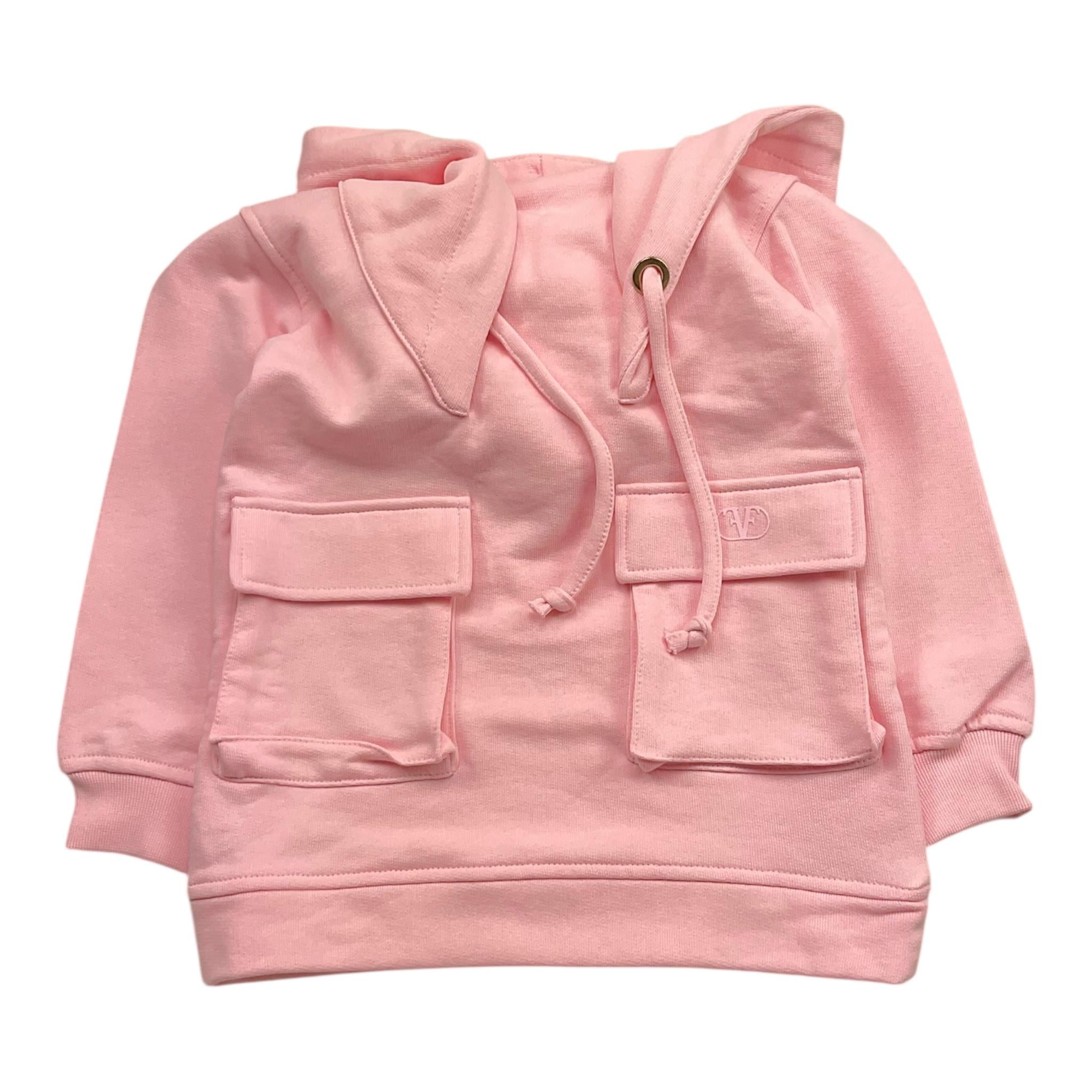 FUN & FUN abito felpa tinta unita con cappuccio Rosa per Neonata FBDR00085N ROSA FUN & FUN 
