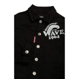 Dsquared2 Giacca In Denim Tinta Unita con Stampa per Bambino DQ2132X NERO DSQUARED2 