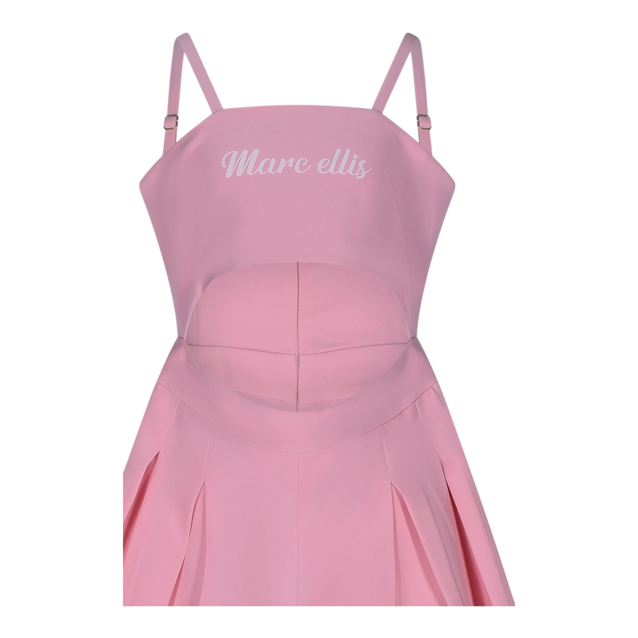 Marc Ellis Tuta Intera Tinta Unita con Bretelle E Stampa per Bambina JMJJP01161 ROSA MARC ELLIS 