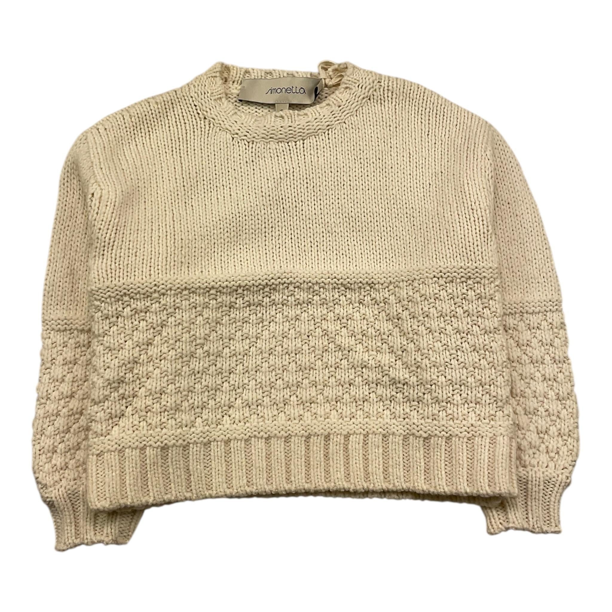 SIMONETTA maglia girocollo tinta unita Panna per Bambina ST9B10 PANNA SIMONETTA 