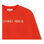 MICHAEL KORS felpa girocollo tinta unita con stampa Arancione per Neonata R30149N ARANCIONE MICHAEL KORS 