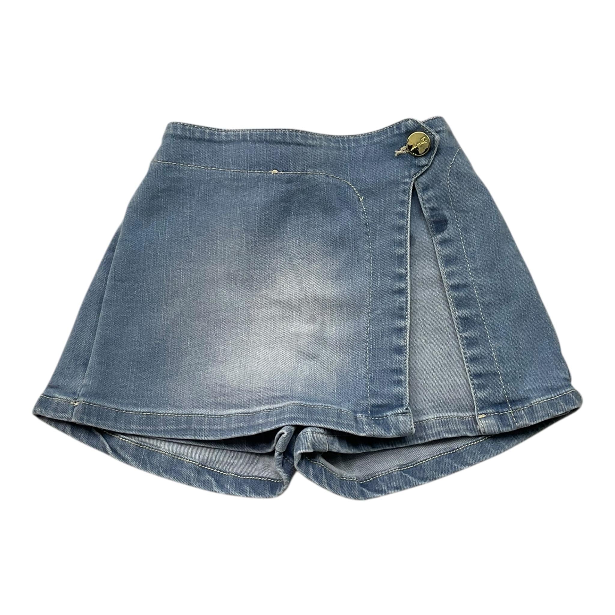 U+È Short In Denim Tinta Unita Modello Gonna per Neonata UE1697 AZZURRO U+è 
