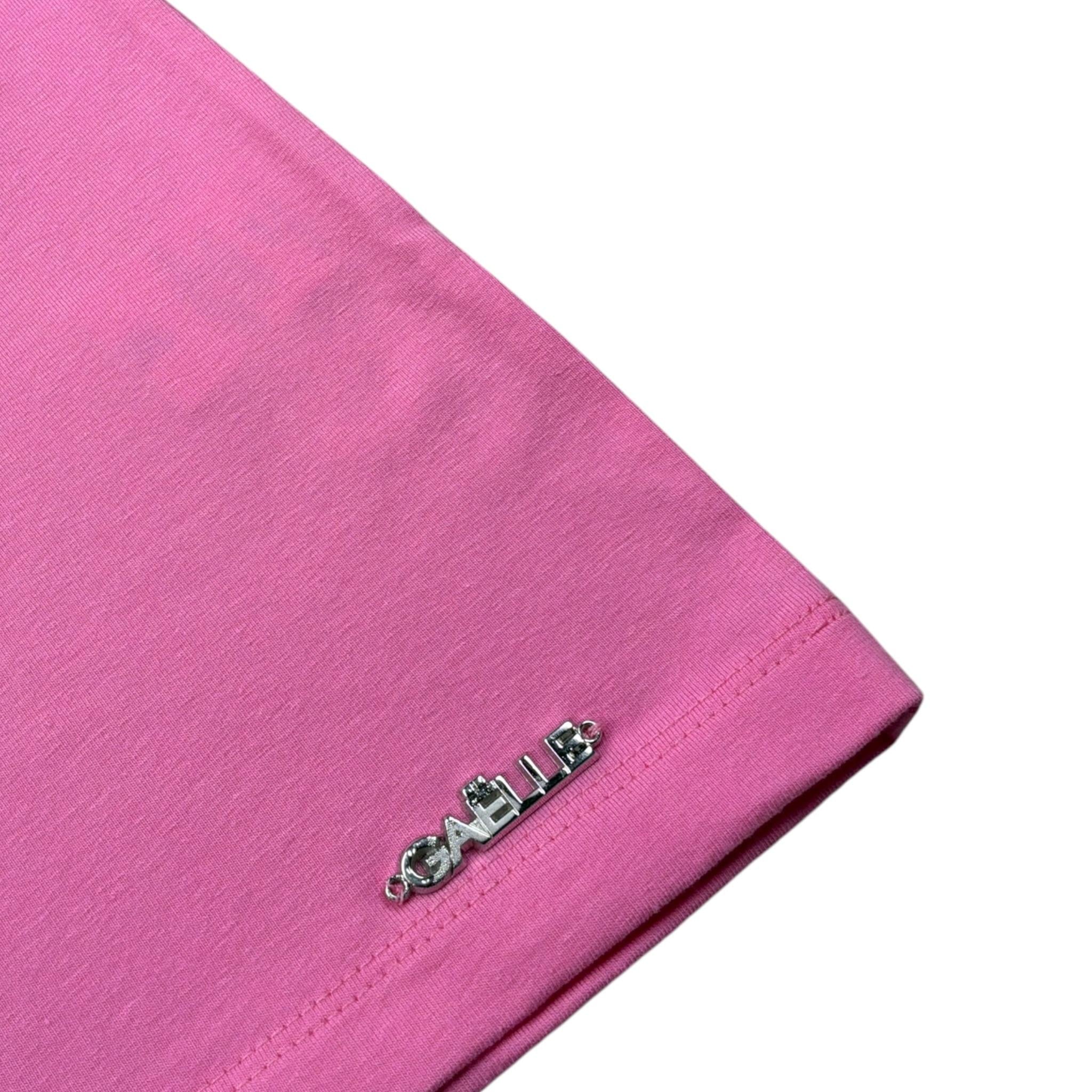 Gaelle Abito tinta unita con Rouches Rosa per Bambina 2746V00476 ROSA GAELLE 