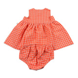 Teddy E Minou Abito Girmanica Tinta Unita con Culotte per Neonata E25AB032C3159 ARANCIONE FLUO TEDDY E MINOU 