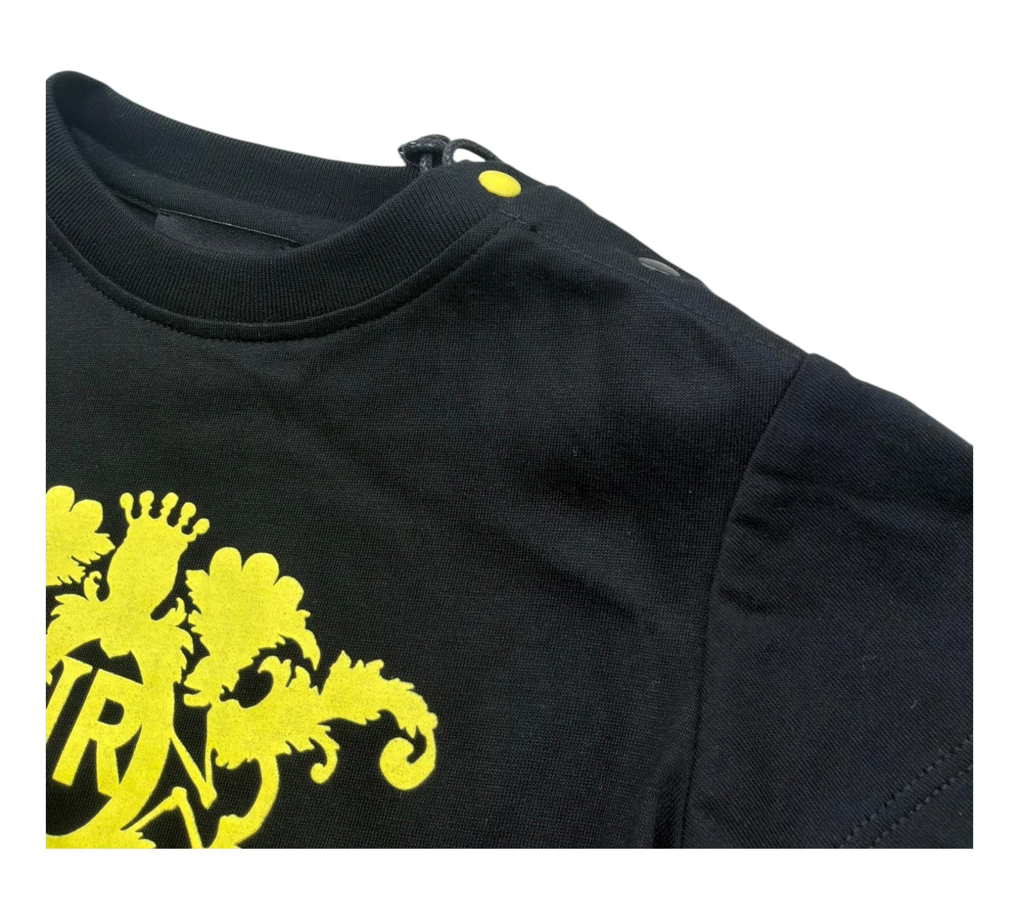 John Richmond T-Shirt Girocollo Tinta Unita con Stampa per Neonato RIP26072TS NERO JOHN RICHMOND 