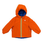 K-WAY giubbino reversibile bicolore con cappuccio Blu/arancione per Bambino K21383W BLU/ARANCIONE K-WAY 
