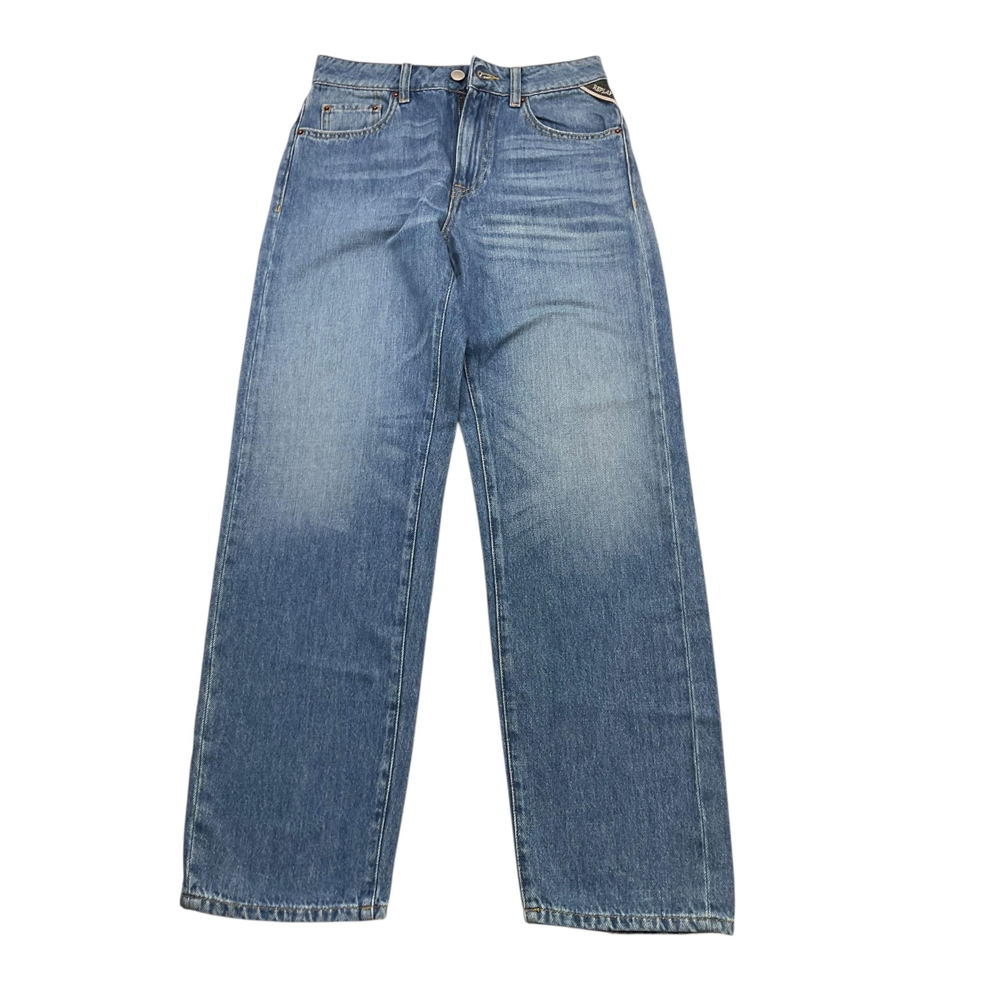 REPLAY jeans tinta unita modello a palazzo Azzurro per Bambina SG9ZI AZZURRO REPLAY 