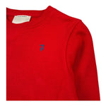 Trussardi Felpa Girocollo Tinta Unita con Logo per Bambino TBP26001FE ROSSO TRUSSARDI 
