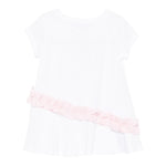 Monnalisa T-Shirt Girocollo Tinta Unita con Stampa per Bambino 19E606 BIANCO MONNALISA 