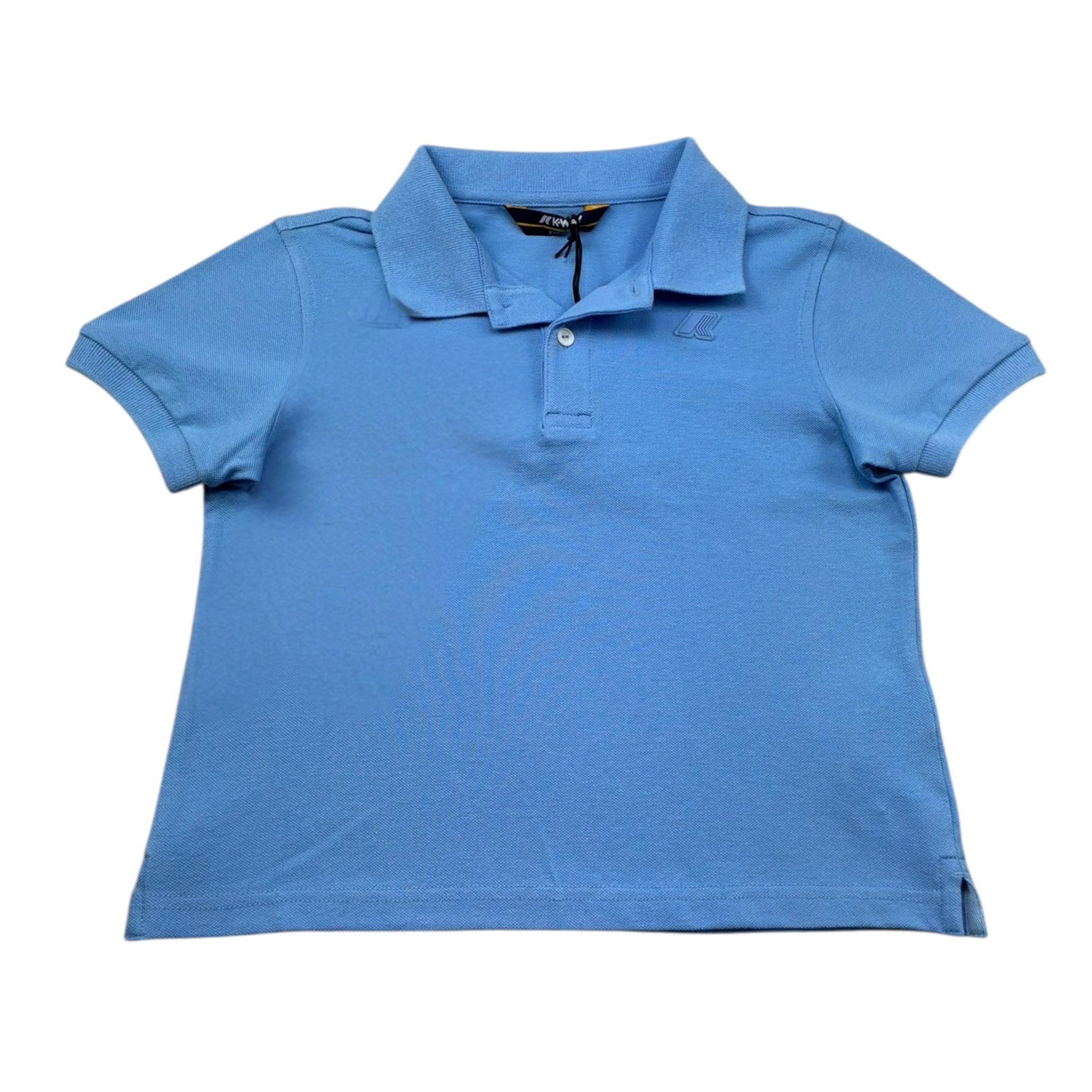 K-Way Polo Tinta Unita con Logo per Bambino K3148IW AZZURRO K-WAY 