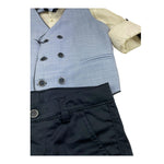 Mai'S Kids Completo 4 Pezzi Camicia-Pantaloni-Gilet-Papillon per Bambino MK14779 BLU MAI'S KIDS 