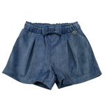 PLEASE short tinta unita in camoscio Azzurro per Neonata RE03062G65 AZZURRO PLEASE 