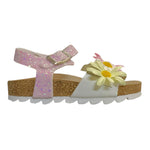 Monnalisa Sandali Bicolore con Applicazioni per Bambina 83E014J BIANCO/ROSA MONNALISA 