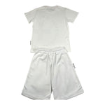 Dropseason2 Completo 2 Pezzi T-Shirt-Bermuda Tinta Unita per Bambino ZU1740 BIANCO DROPSEASON2 
