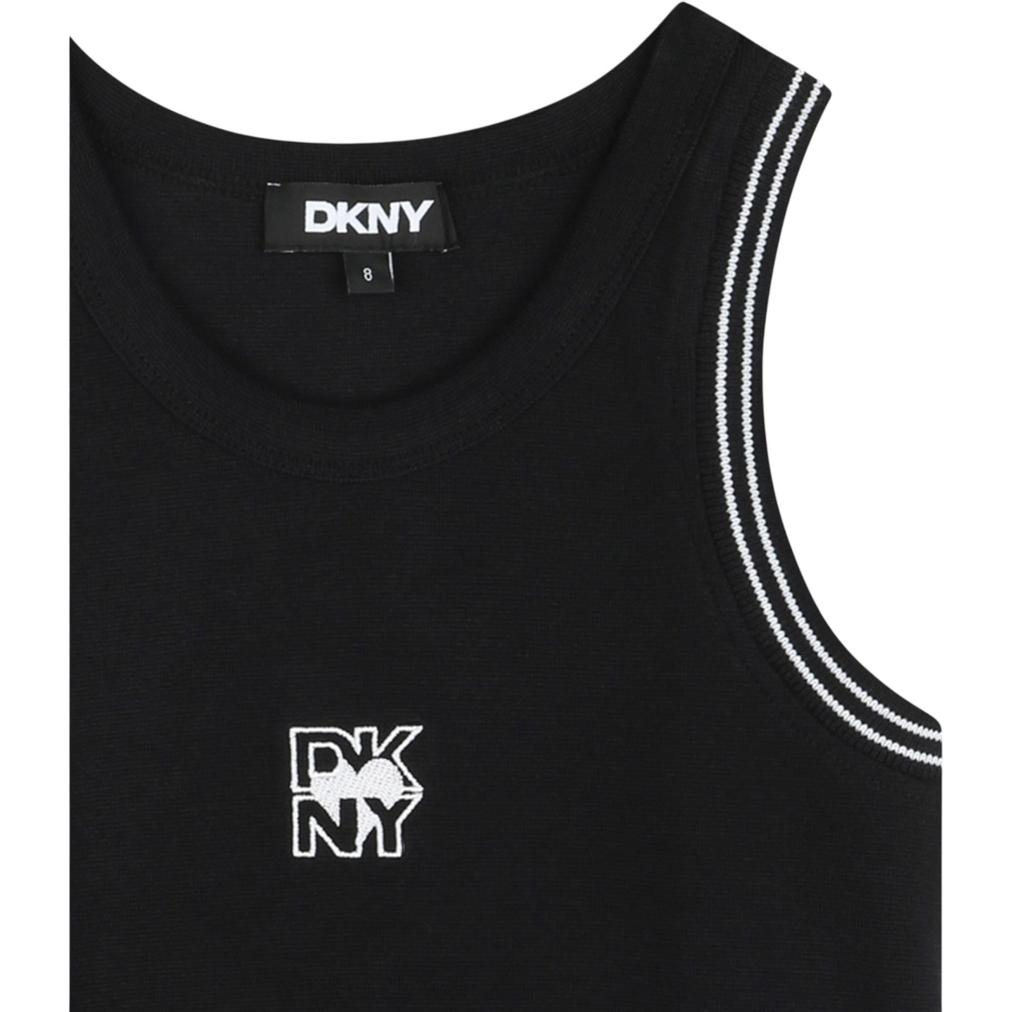 Daniele Alessandrini Canotta Tinta Unita con Logo per Bambina D62263 NERO DANIELE ALESSANDRINI 