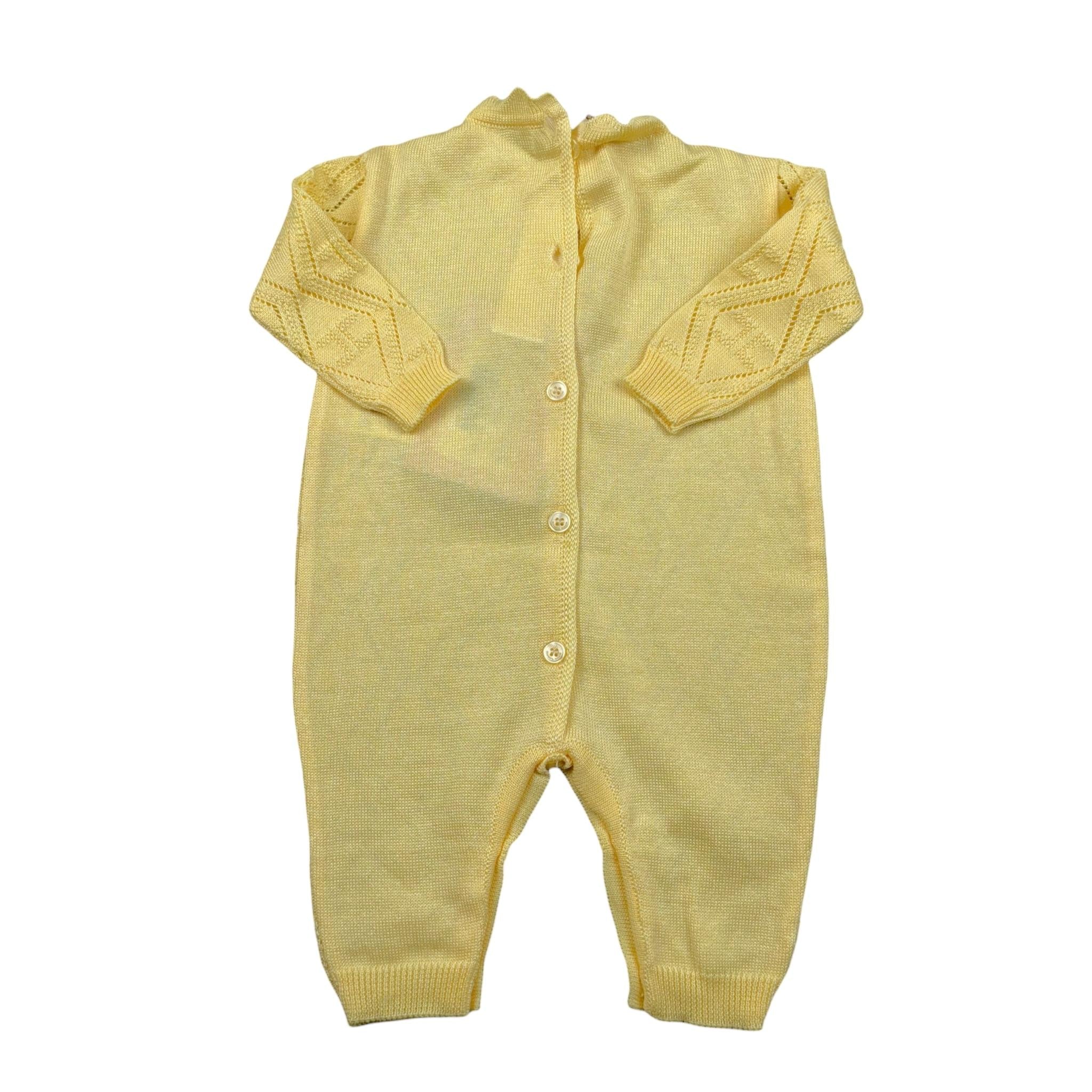 Elisabetta Franchi Pagliaccetto Tinta Unita Traforato per Neonato ENTU127 GIALLO ELISABETTA FRANCHI 