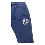 Please Pantalone Tinta Unita Con Elaatico In Vita Blu Per Neonato