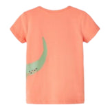 Name.It T-Shirt Girocollo Tinta Unita Con Stampa Arancione Per Neonato