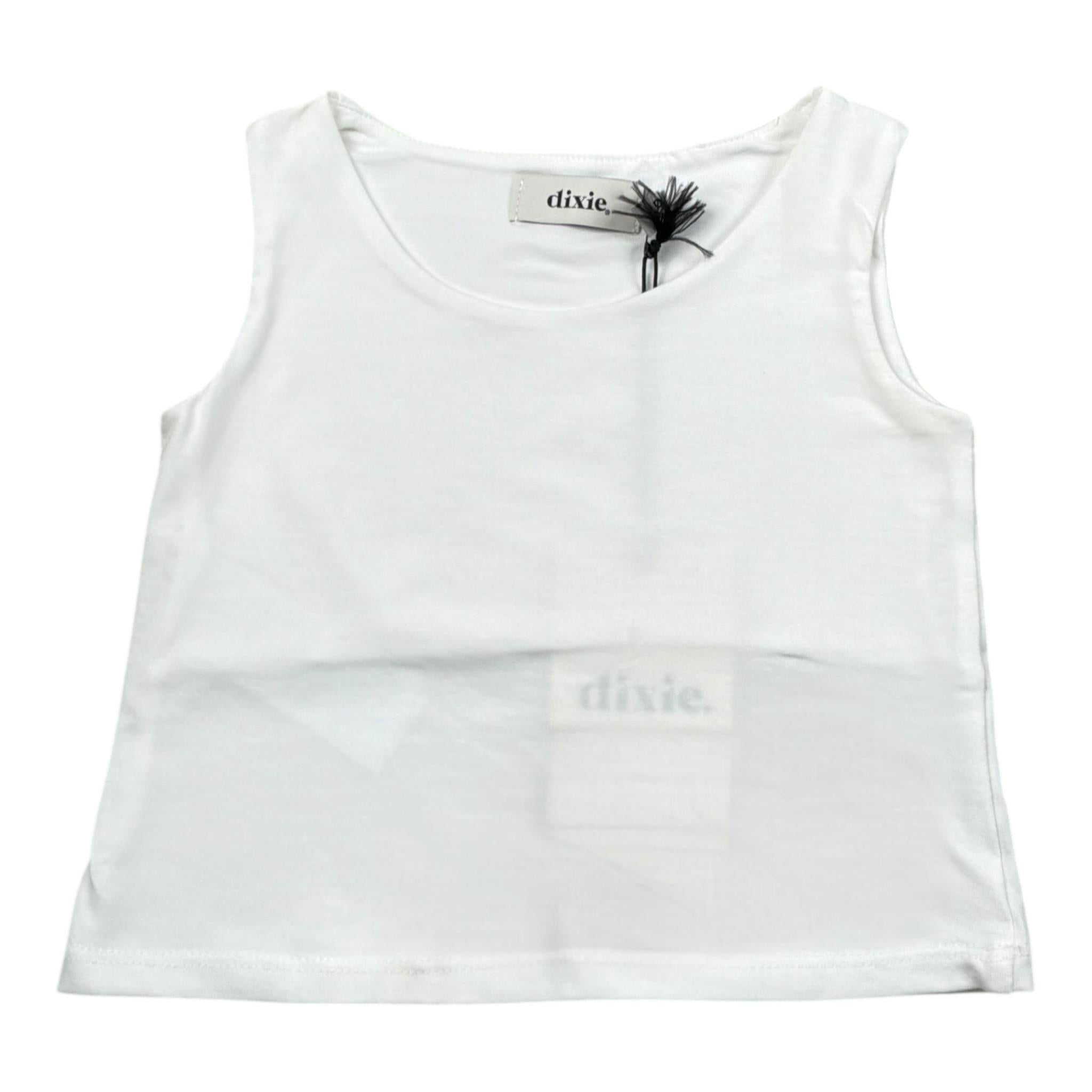 Dixie Canotta Tinta Unita Girocollo per Bambina M014032G74 BIANCO DIXIE 
