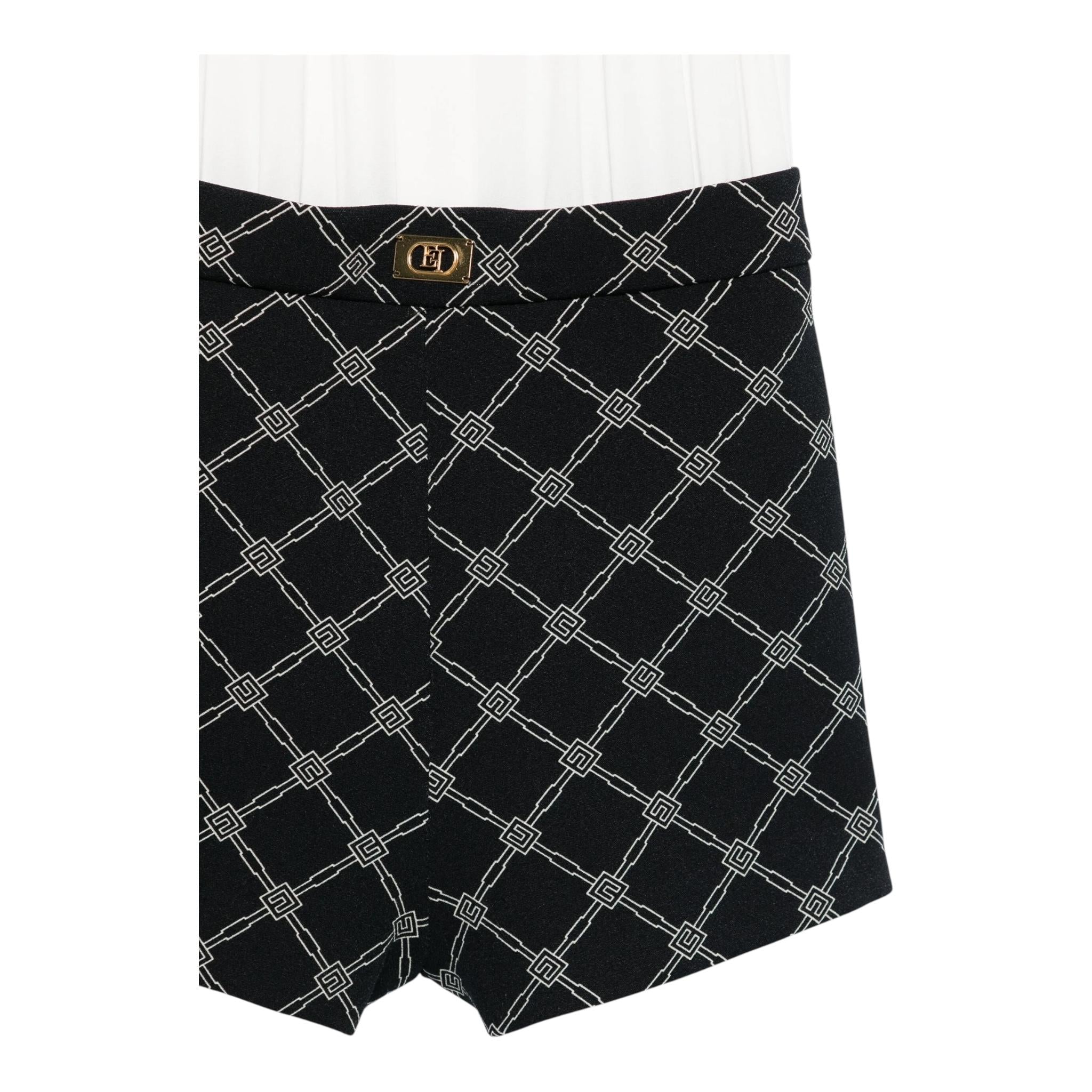 Elisabetta Franchi Tuta Giromanica Bicolore per Bambina EFTA100X BIANCO/NERO ELISABETTA FRANCHI 