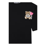 Moschino T-Shirt Girocollo Tinta Unita con Stampa per Bambina HHM060 NERO MOSCHINO 